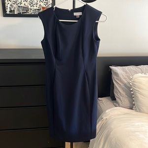 Calvin Klein sleeveless fitted work dress